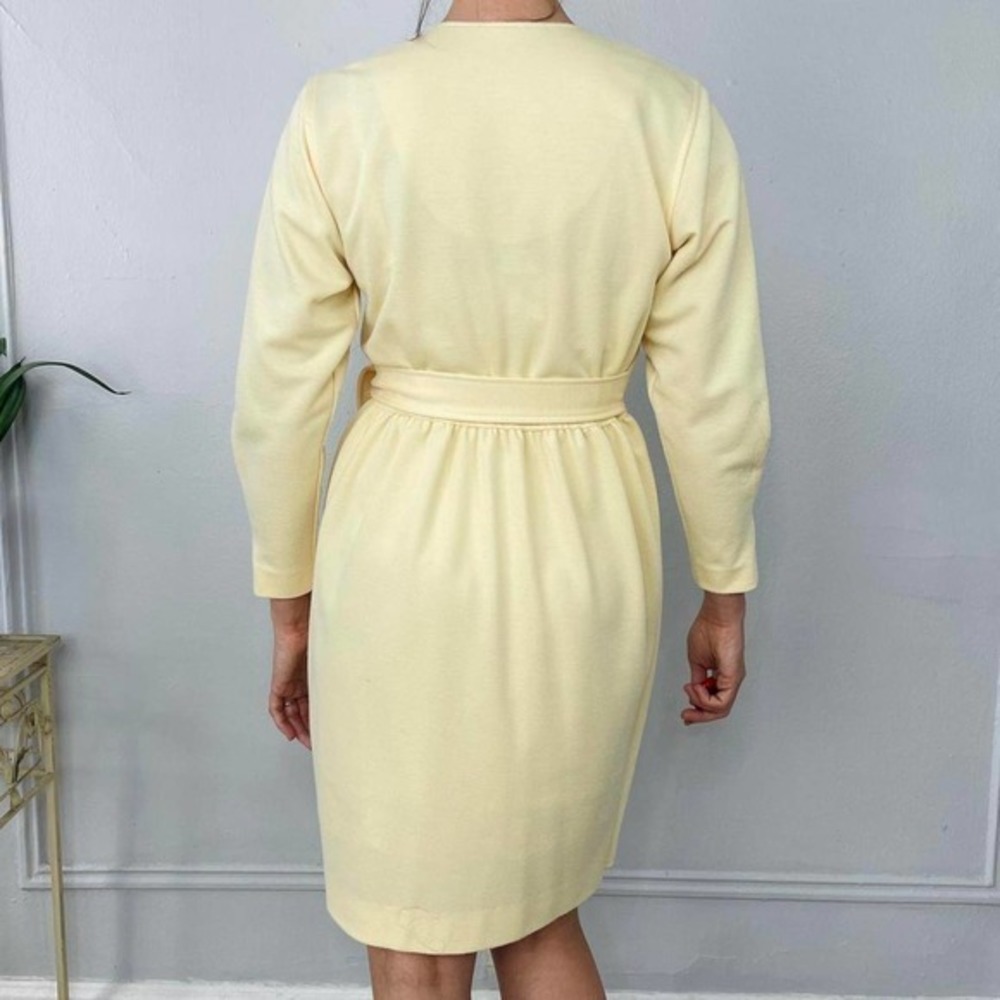 Vintage 80s pale‎ yellow dress - Picture 4 of 4